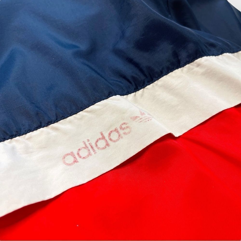 Vtg 70s 80s adidas Windbreaker 1/4 Zip Jacket, Anorak Pocket Hooded Lightweight - Picture 5 of 11
